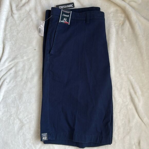 Roundtree & York Navy Flat Front Shorts Tall, size 42, NWT - Picture 3 of 7